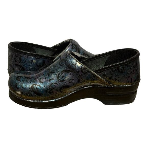 Dansko Professional Clogs Women's 10.5 Raindrop Galaxy Embossed Leather - Picture 6 of 8